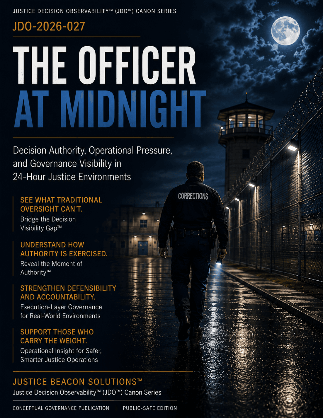 The Officer at Midnight Problem -- JDO-2026-027 publication cover